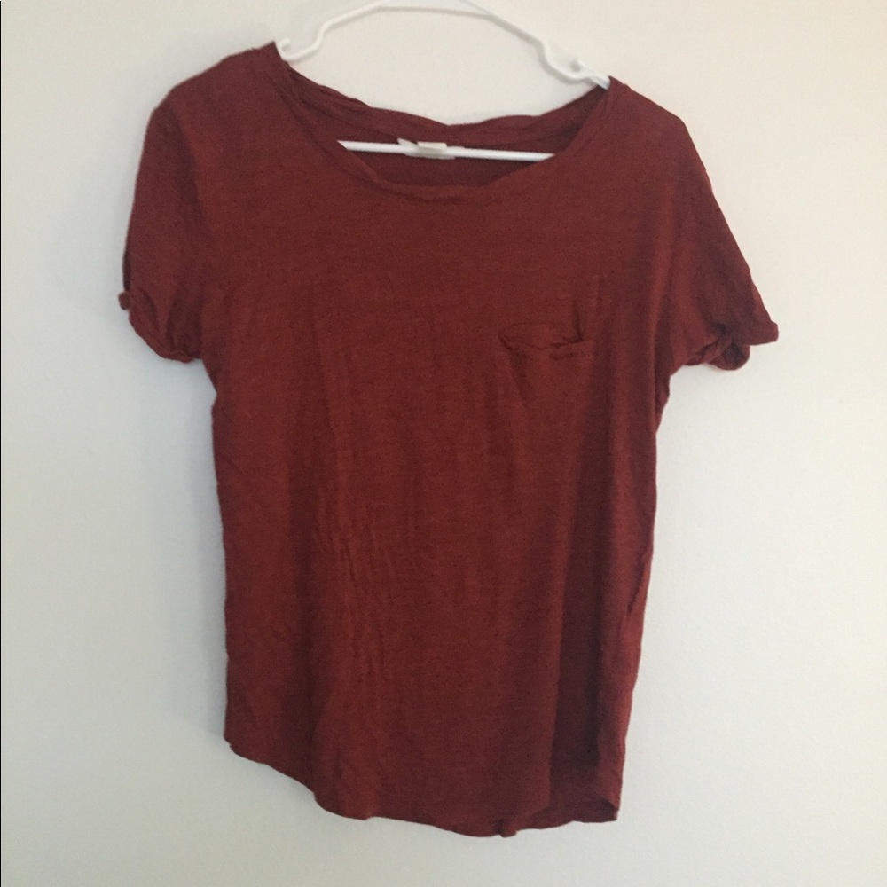 Maroon top